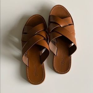Madewell Boardwalk Woven Slide Sandal size 7.5
